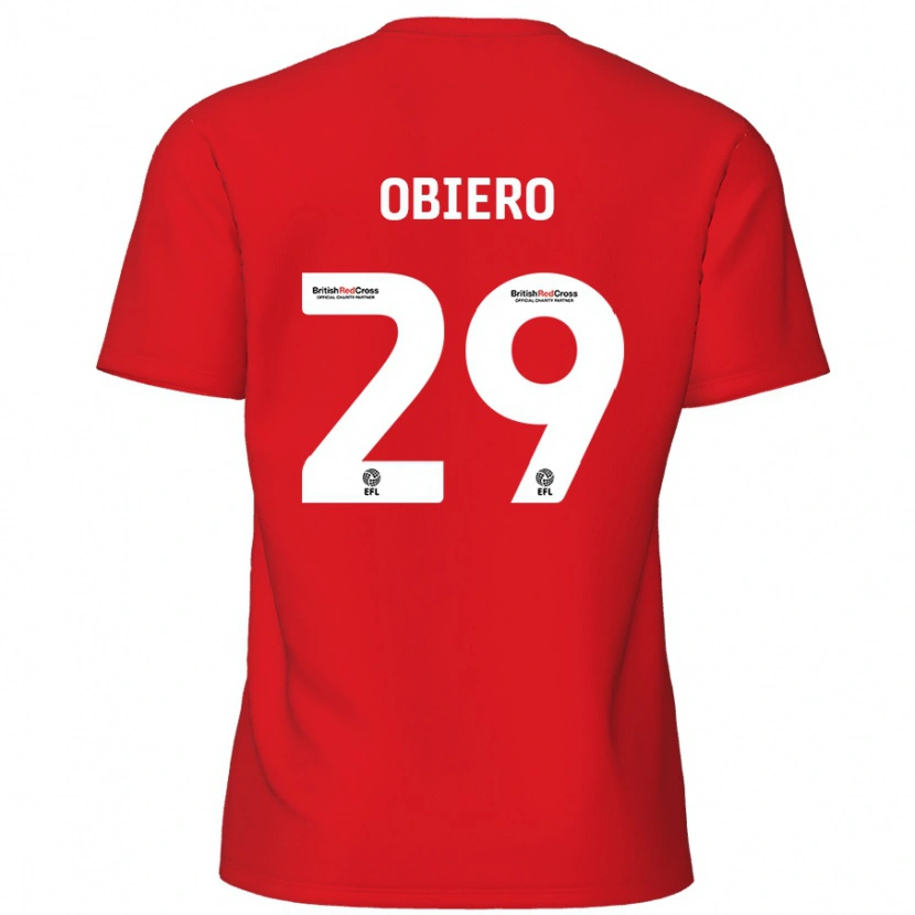 Danxen Hombre Camiseta Zech Obiero #29 Rojo 1ª Equipación 2024/25 La Camisa México