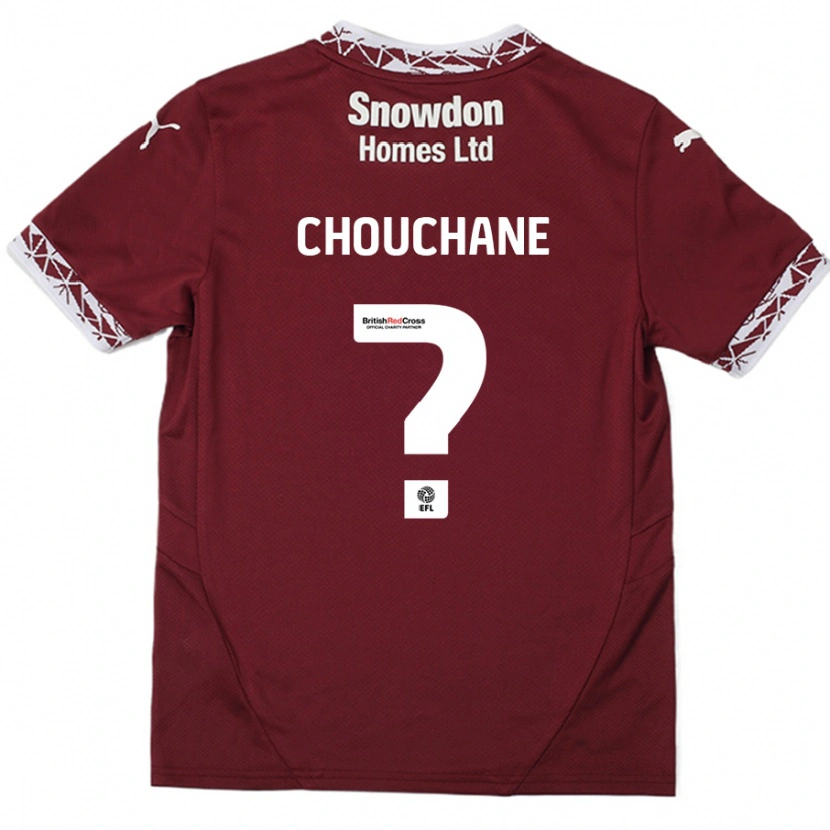 Danxen Hombre Camiseta Samy Chouchane #0 Borgoña 1ª Equipación 2024/25 La Camisa México