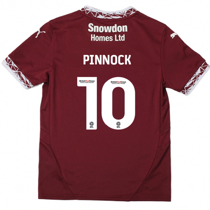 Danxen Hombre Camiseta Mitch Pinnock #10 Borgoña 1ª Equipación 2024/25 La Camisa México