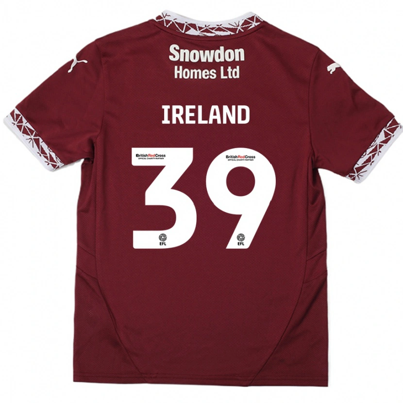 Danxen Hombre Camiseta Matthew Ireland #39 Borgoña 1ª Equipación 2024/25 La Camisa México