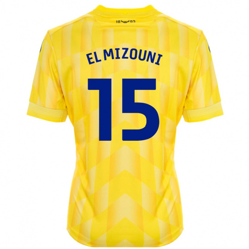 Danxen Hombre Camiseta Idris El Mizouni #15 Amarillo 1ª Equipación 2024/25 La Camisa México