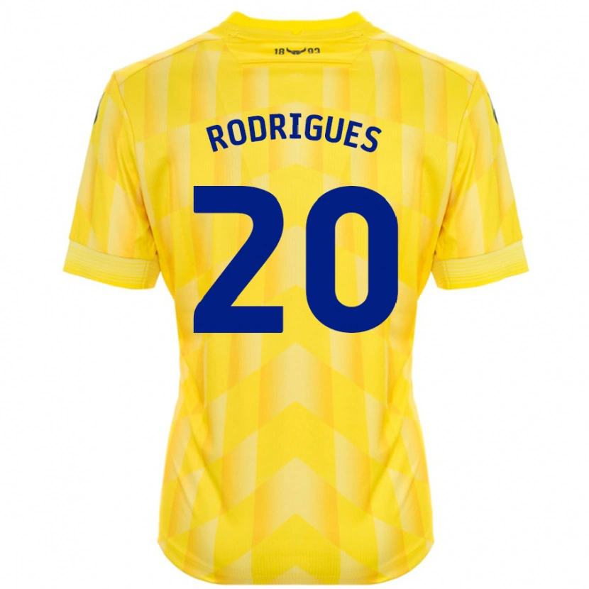 Danxen Hombre Camiseta Rúben Rodrigues #20 Amarillo 1ª Equipación 2024/25 La Camisa México