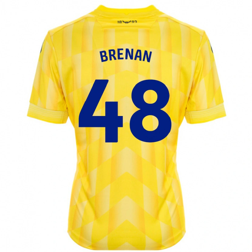 Danxen Hombre Camiseta Tobias Brenan #48 Amarillo 1ª Equipación 2024/25 La Camisa México