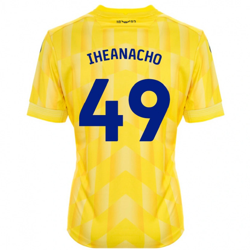Danxen Hombre Camiseta Josh Iheanacho #49 Amarillo 1ª Equipación 2024/25 La Camisa México