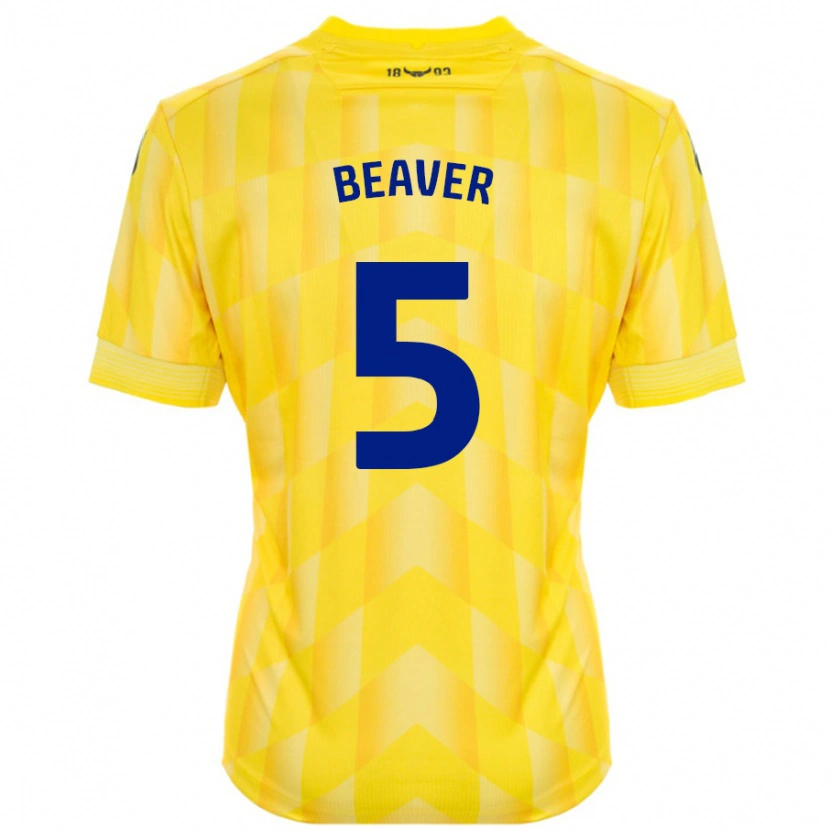 Danxen Hombre Camiseta Catherine Beaver #5 Amarillo 1ª Equipación 2024/25 La Camisa México