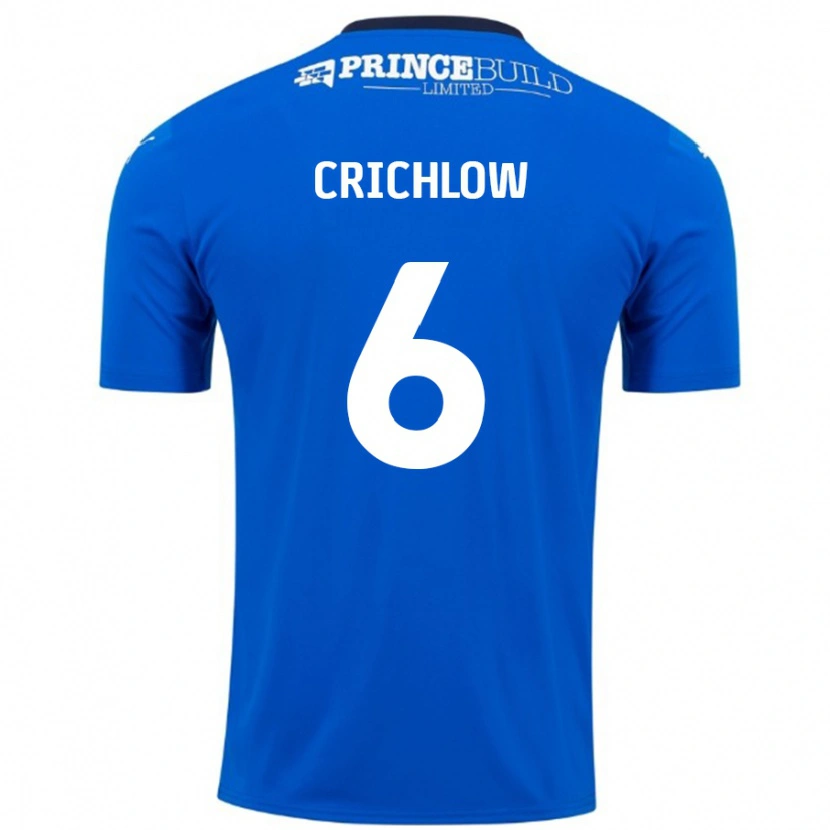 Danxen Hombre Camiseta Romoney Crichlow #6 Azul Blanco 1ª Equipación 2024/25 La Camisa México