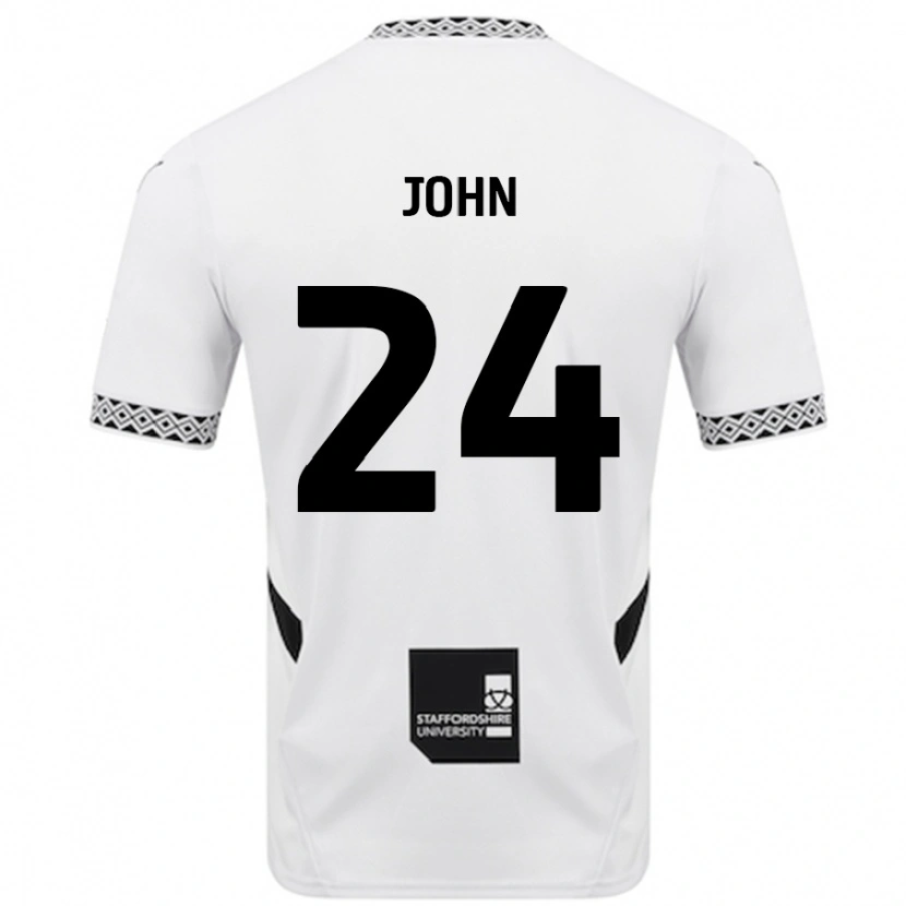 Danxen Hombre Camiseta Kyle John #24 Blanco 1ª Equipación 2024/25 La Camisa México