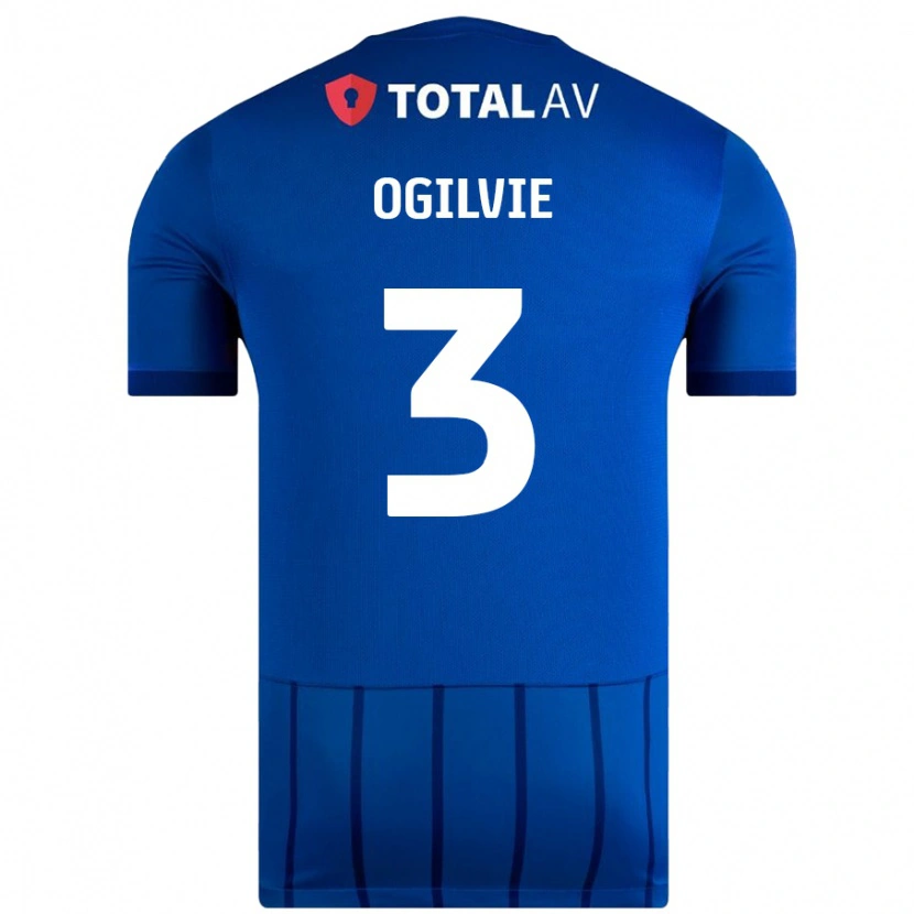 Danxen Hombre Camiseta Connor Ogilvie #3 Azul 1ª Equipación 2024/25 La Camisa México