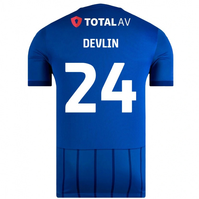 Danxen Hombre Camiseta Terry Devlin #24 Azul 1ª Equipación 2024/25 La Camisa México
