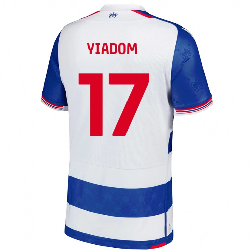 Danxen Hombre Camiseta Andy Yiadom #17 Azul Blanco 1ª Equipación 2024/25 La Camisa México
