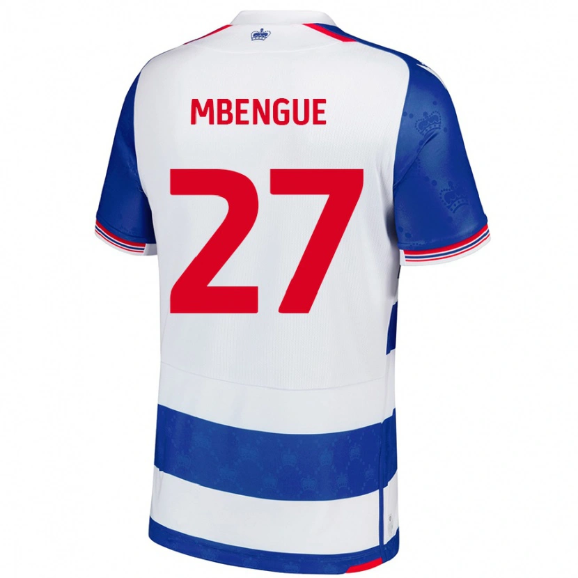 Danxen Hombre Camiseta Amadou Salif Mbengue #27 Azul Blanco 1ª Equipación 2024/25 La Camisa México