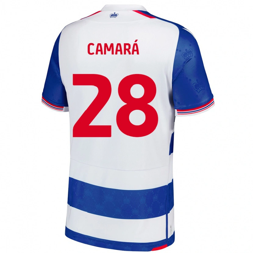 Danxen Hombre Camiseta Mamadi Camará #28 Azul Blanco 1ª Equipación 2024/25 La Camisa México