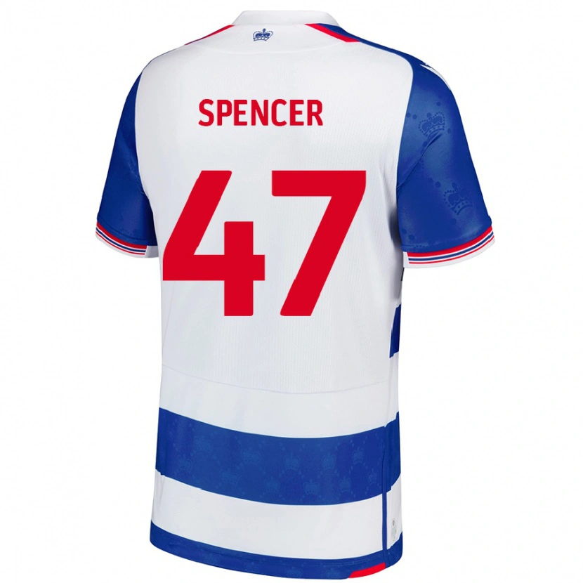Danxen Hombre Camiseta Shay Spencer #47 Azul Blanco 1ª Equipación 2024/25 La Camisa México