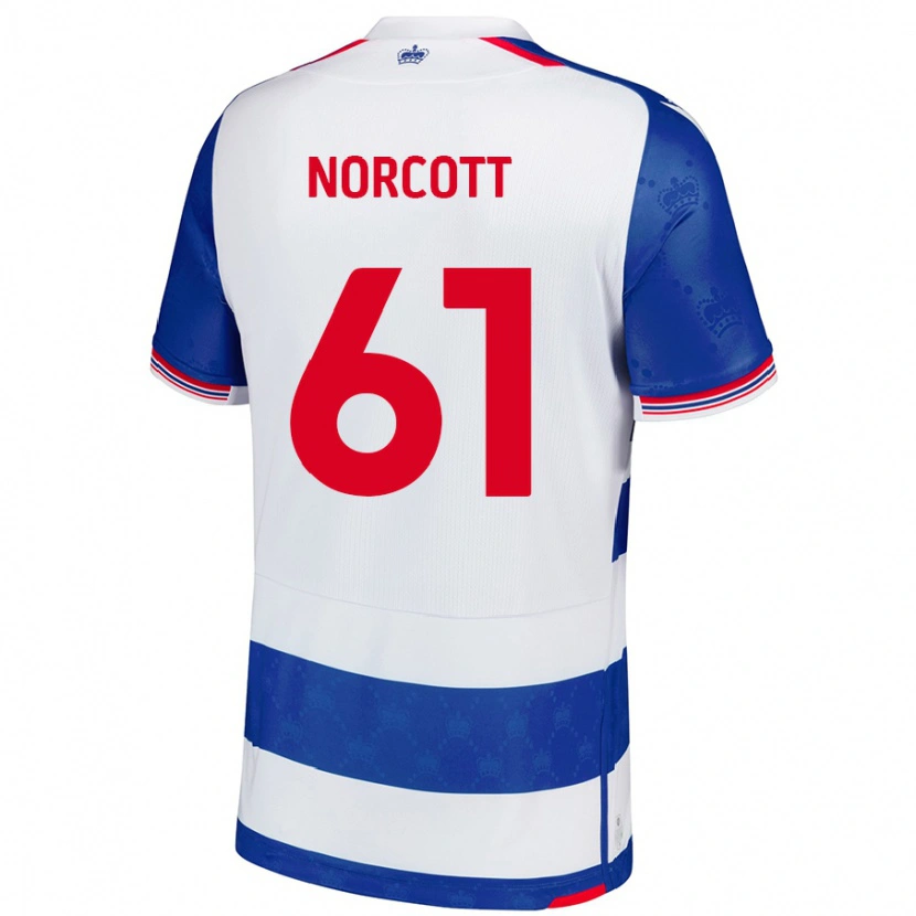 Danxen Hombre Camiseta Tom Norcott #61 Azul Blanco 1ª Equipación 2024/25 La Camisa México