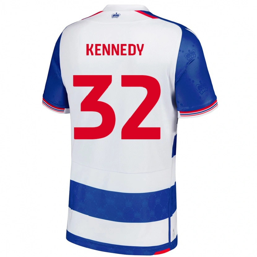 Danxen Hombre Camiseta Stevie Kennedy #32 Azul Blanco 1ª Equipación 2024/25 La Camisa México