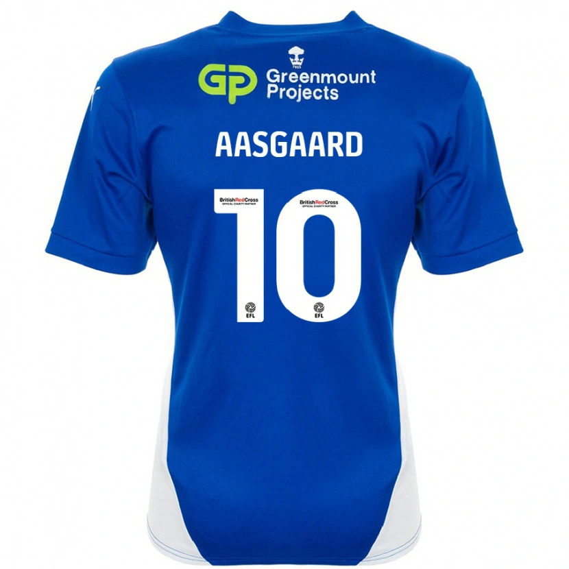 Danxen Hombre Camiseta Thelo Aasgaard #10 Azul Blanco 1ª Equipación 2024/25 La Camisa México