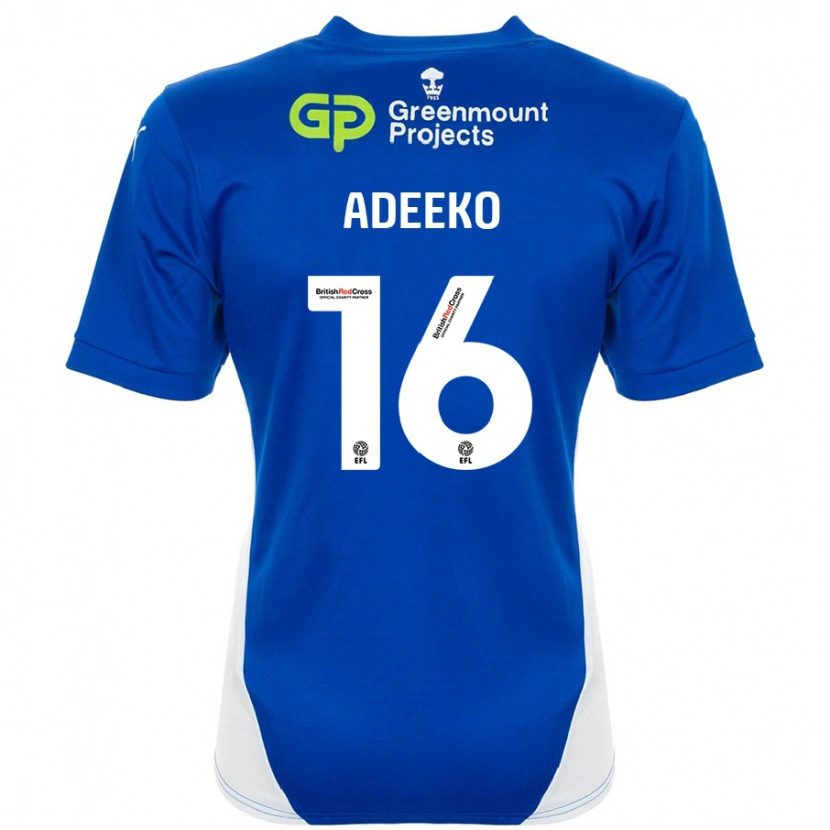 Danxen Hombre Camiseta Baba Adeeko #16 Azul Blanco 1ª Equipación 2024/25 La Camisa México