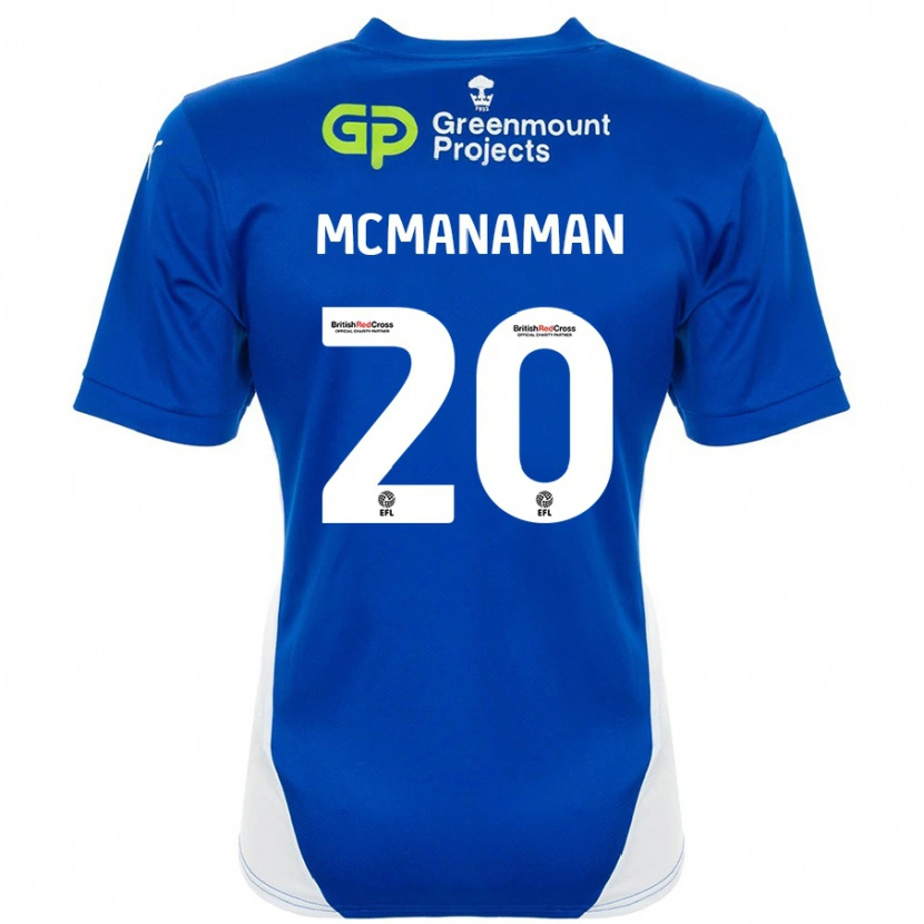 Danxen Hombre Camiseta Callum Mcmanaman #20 Azul Blanco 1ª Equipación 2024/25 La Camisa México