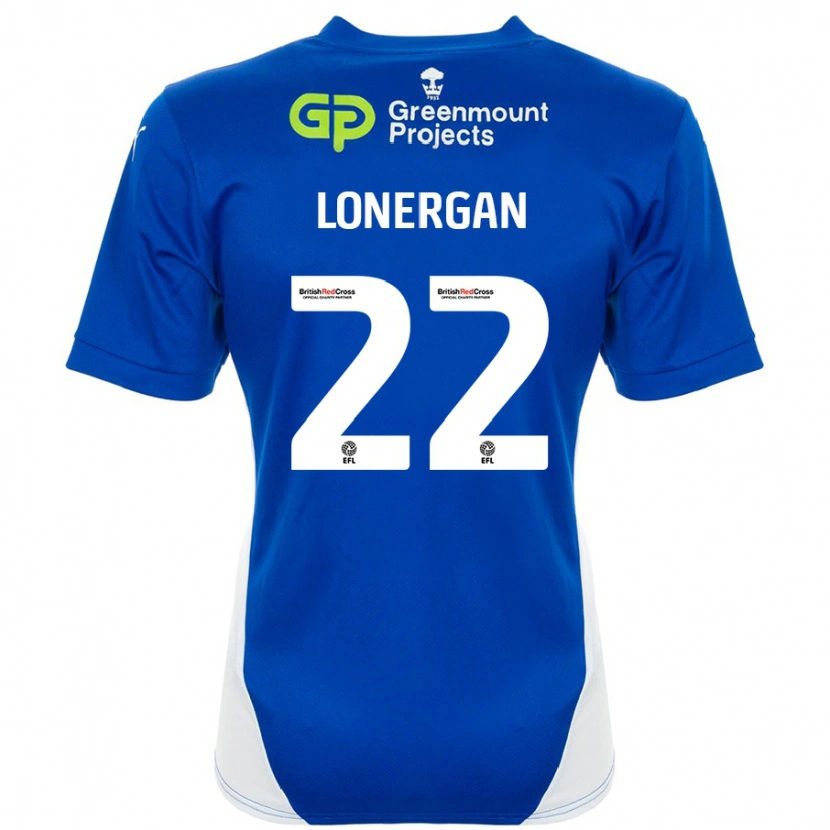Danxen Hombre Camiseta Andy Lonergan #22 Azul Blanco 1ª Equipación 2024/25 La Camisa México