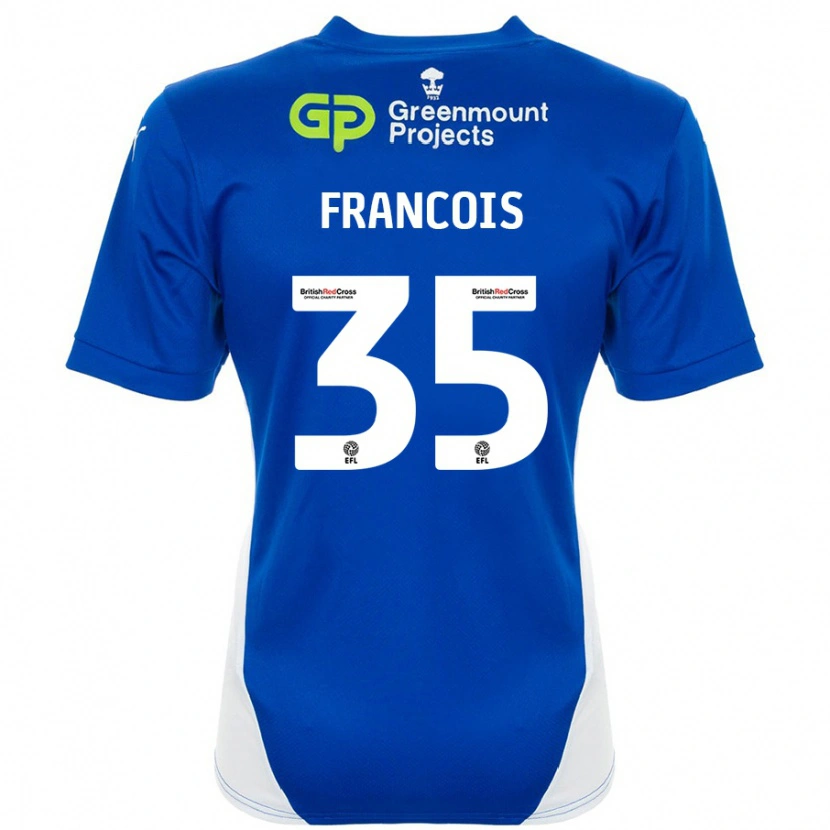 Danxen Hombre Camiseta Tyrese Francois #35 Azul Blanco 1ª Equipación 2024/25 La Camisa México