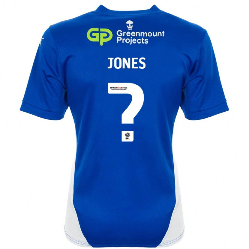Danxen Hombre Camiseta Callum Jones #0 Azul Blanco 1ª Equipación 2024/25 La Camisa México