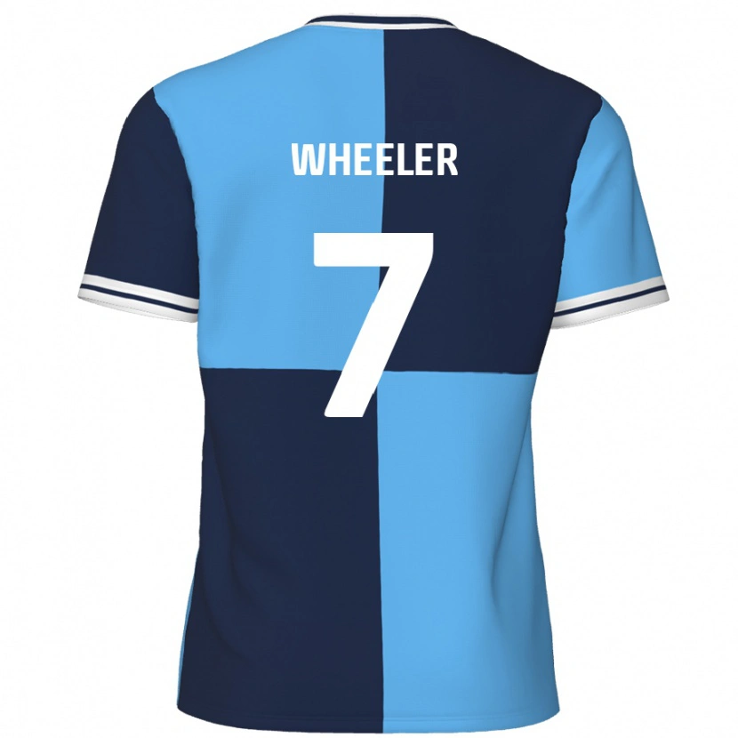 Danxen Hombre Camiseta David Wheeler #7 Azul Cielo Azul Oscuro 1ª Equipación 2024/25 La Camisa México