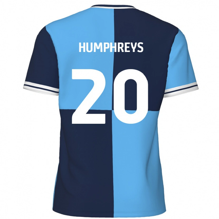 Danxen Hombre Camiseta Cameron Humphreys #20 Azul Cielo Azul Oscuro 1ª Equipación 2024/25 La Camisa México
