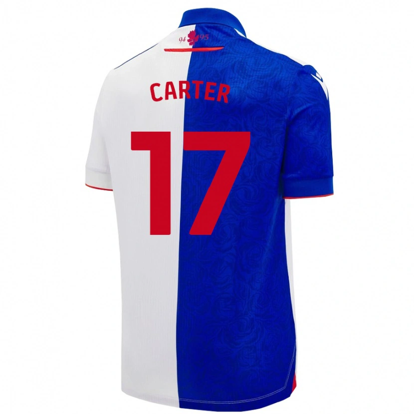 Danxen Hombre Camiseta Hayden Carter #17 Azul Cielo Blanco 1ª Equipación 2024/25 La Camisa México