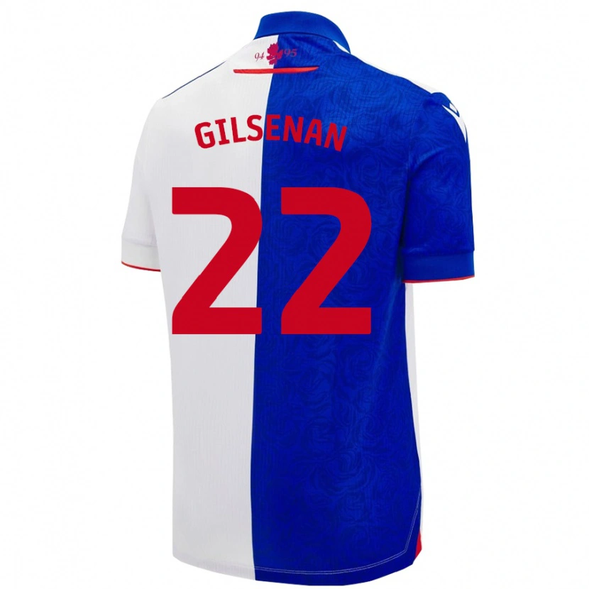 Danxen Hombre Camiseta Zak Gilsenan #22 Azul Cielo Blanco 1ª Equipación 2024/25 La Camisa México