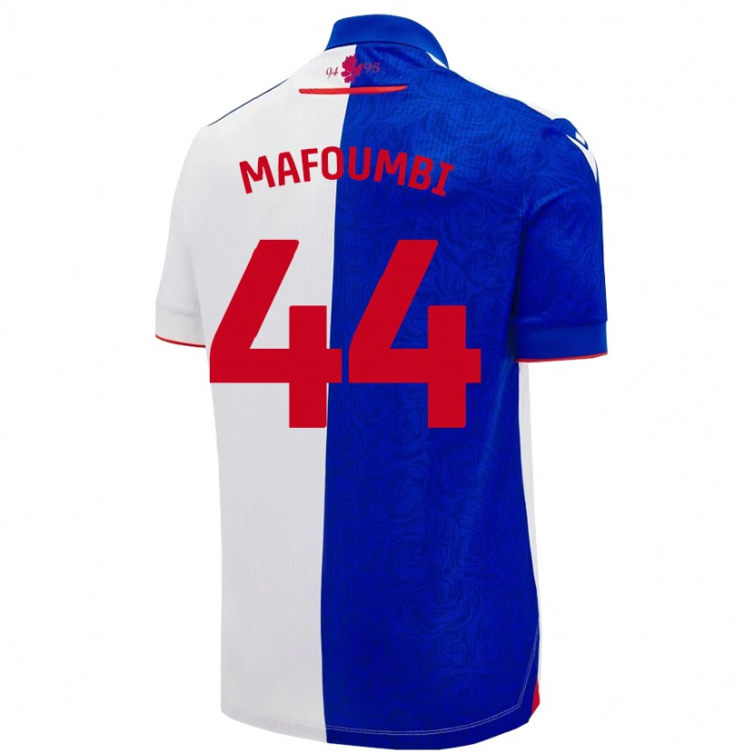 Danxen Hombre Camiseta Exaucé Mafoumbi #44 Azul Cielo Blanco 1ª Equipación 2024/25 La Camisa México