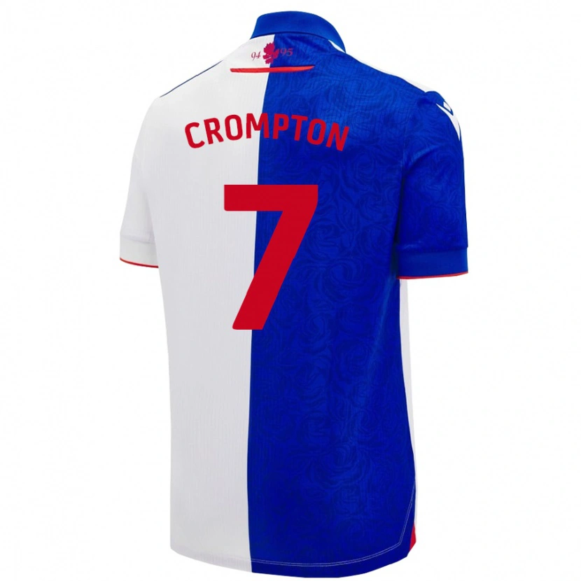 Danxen Hombre Camiseta Farah Crompton #7 Azul Cielo Blanco 1ª Equipación 2024/25 La Camisa México