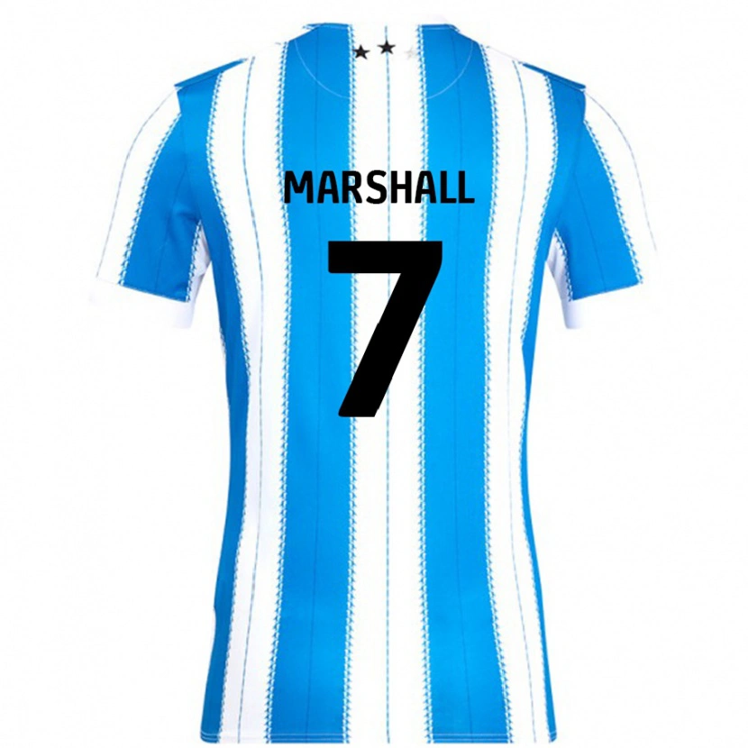 Danxen Hombre Camiseta Callum Marshall #7 Azul Blanco 1ª Equipación 2024/25 La Camisa México