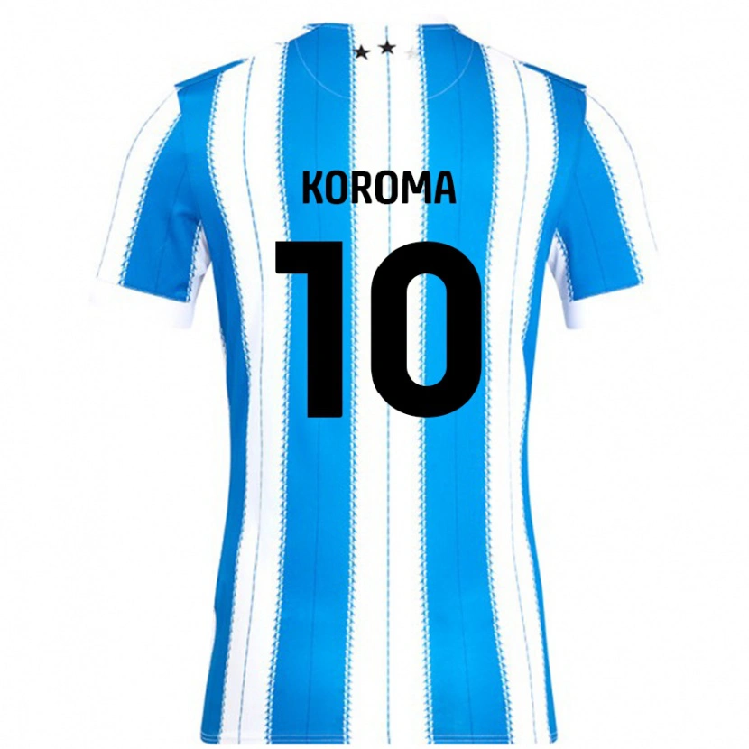 Danxen Hombre Camiseta Josh Koroma #10 Azul Blanco 1ª Equipación 2024/25 La Camisa México