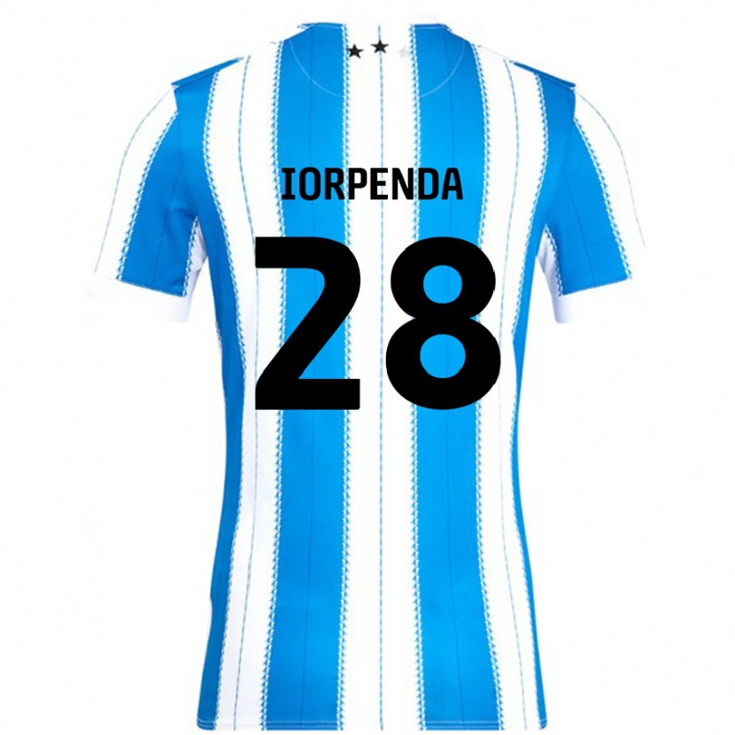 Danxen Hombre Camiseta Tom Iorpenda #28 Azul Blanco 1ª Equipación 2024/25 La Camisa México