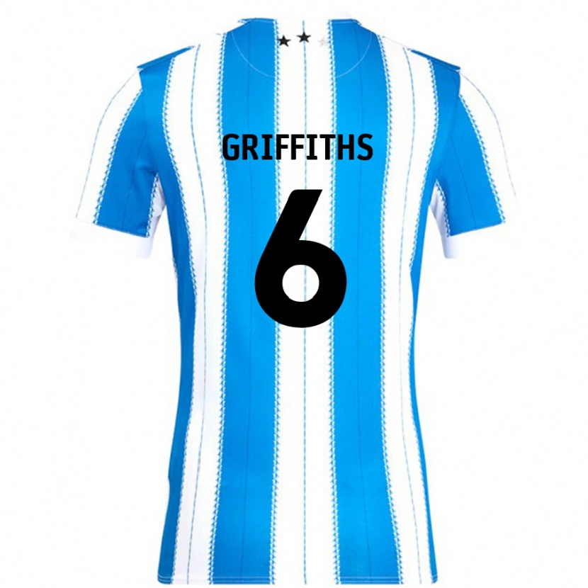Danxen Hombre Camiseta Lauren Griffiths #6 Azul Blanco 1ª Equipación 2024/25 La Camisa México