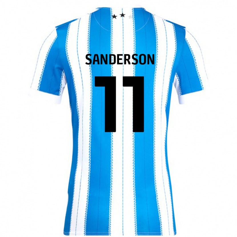 Danxen Hombre Camiseta Brittany Sanderson #11 Azul Blanco 1ª Equipación 2024/25 La Camisa México