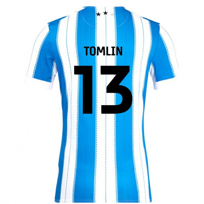 Danxen Hombre Camiseta Phoebe Tomlin #13 Azul Blanco 1ª Equipación 2024/25 La Camisa México
