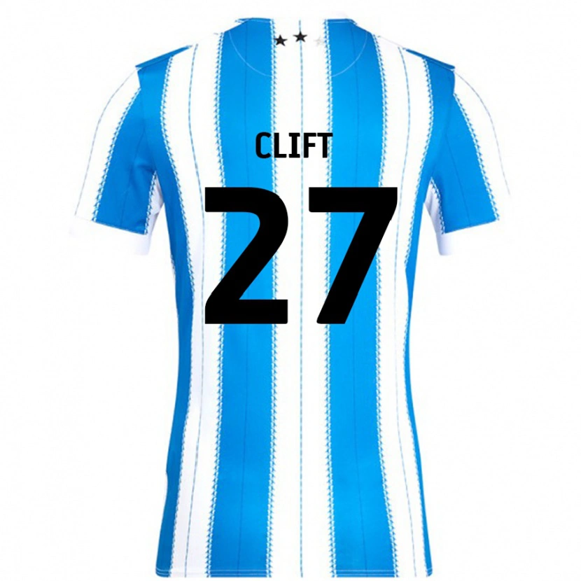 Danxen Hombre Camiseta Cassidy Clift #27 Azul Blanco 1ª Equipación 2024/25 La Camisa México