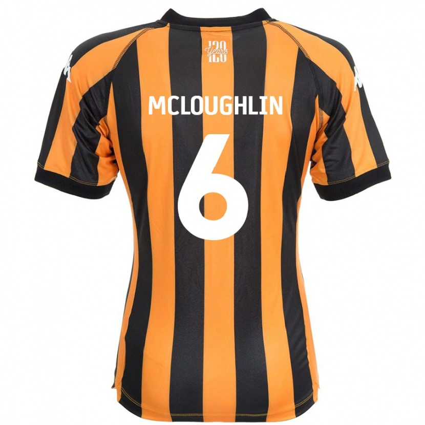 Danxen Hombre Camiseta Sean Mcloughlin #6 Negro Ámbar 1ª Equipación 2024/25 La Camisa México