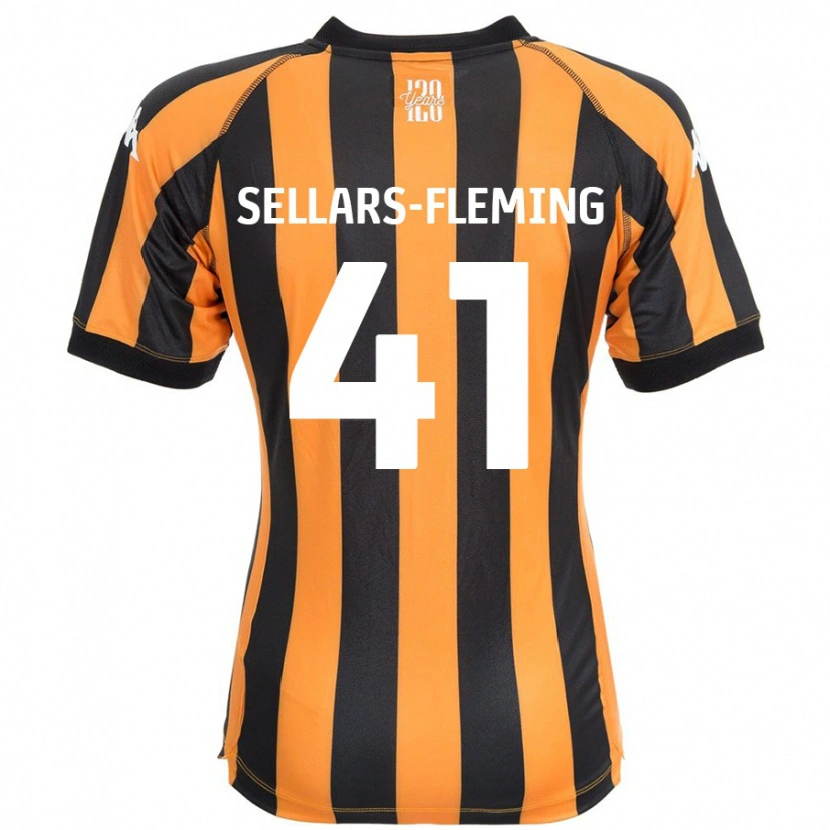 Danxen Hombre Camiseta Tyrell Sellars-Fleming #41 Negro Ámbar 1ª Equipación 2024/25 La Camisa México