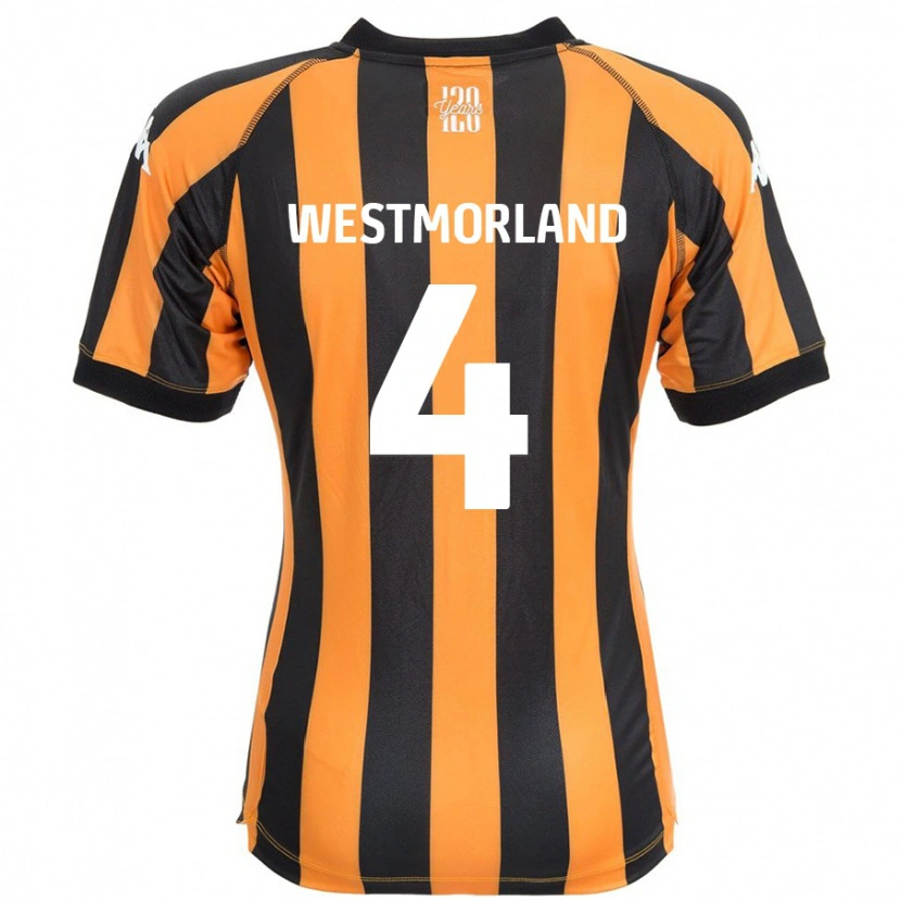 Danxen Hombre Camiseta Emma Westmorland #4 Negro Ámbar 1ª Equipación 2024/25 La Camisa México