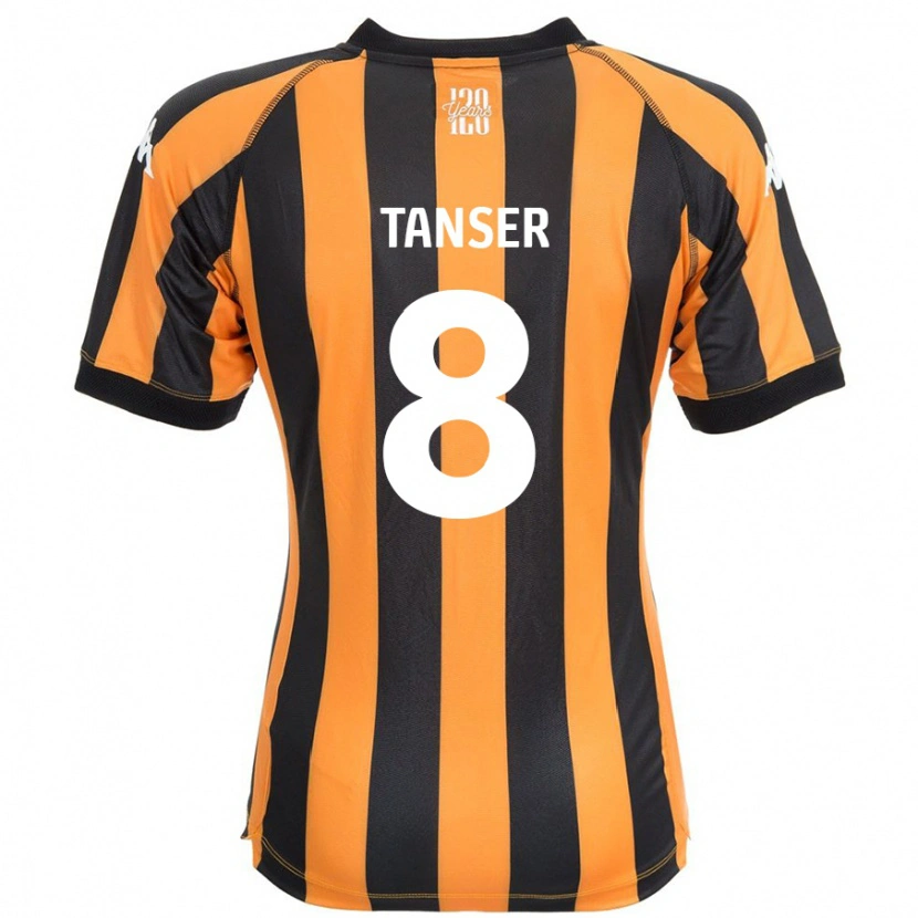 Danxen Hombre Camiseta Ellie Tanser #8 Negro Ámbar 1ª Equipación 2024/25 La Camisa México