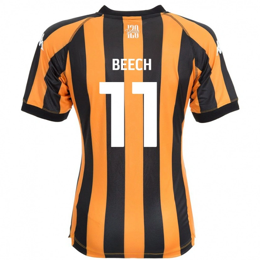 Danxen Hombre Camiseta Rebecca Beech #11 Negro Ámbar 1ª Equipación 2024/25 La Camisa México