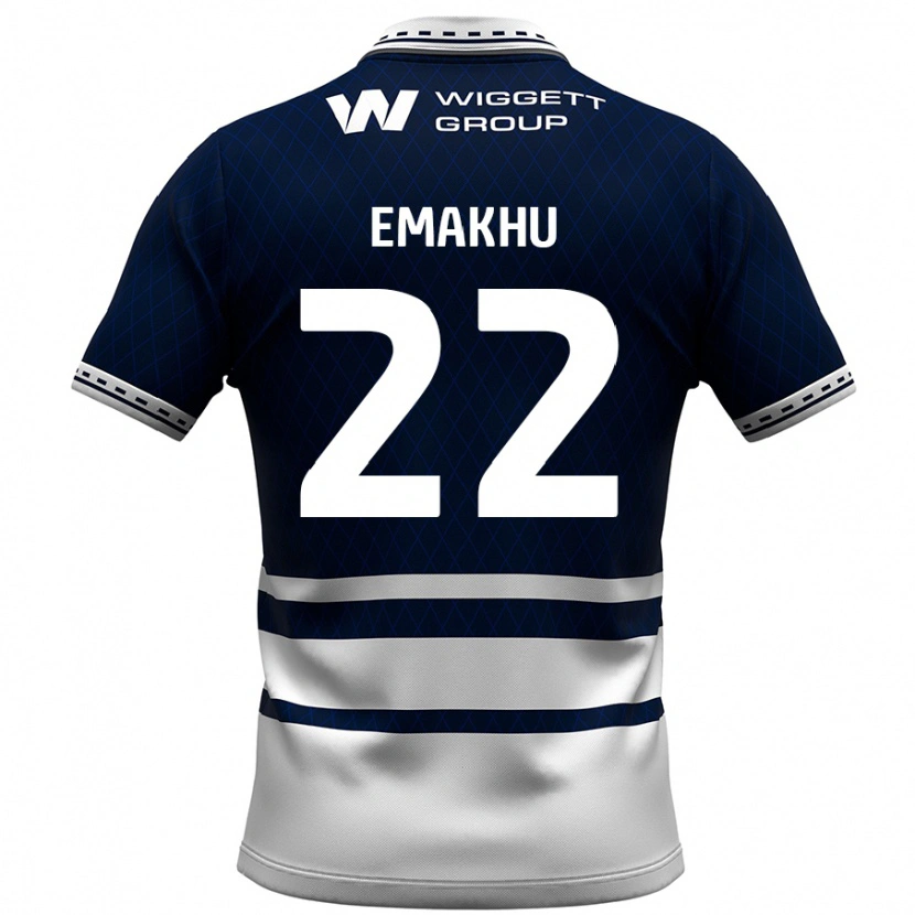 Danxen Hombre Camiseta Aidomo Emakhu #22 Azul Marino Blanco 1ª Equipación 2024/25 La Camisa México