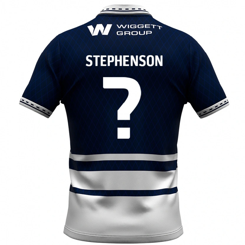 Danxen Hombre Camiseta Joshua Stephenson #0 Azul Marino Blanco 1ª Equipación 2024/25 La Camisa México