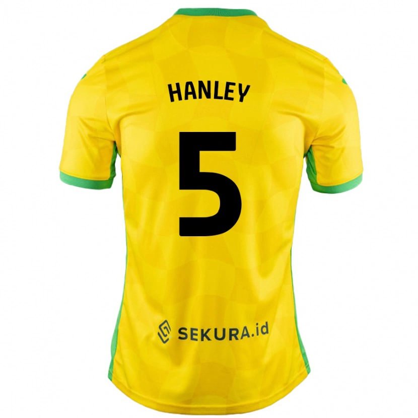 Danxen Hombre Camiseta Grant Hanley #5 Amarillo Verde 1ª Equipación 2024/25 La Camisa México