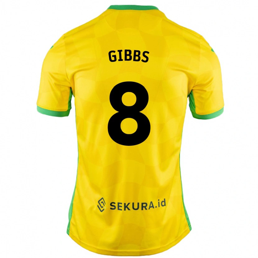 Danxen Hombre Camiseta Liam Gibbs #8 Amarillo Verde 1ª Equipación 2024/25 La Camisa México