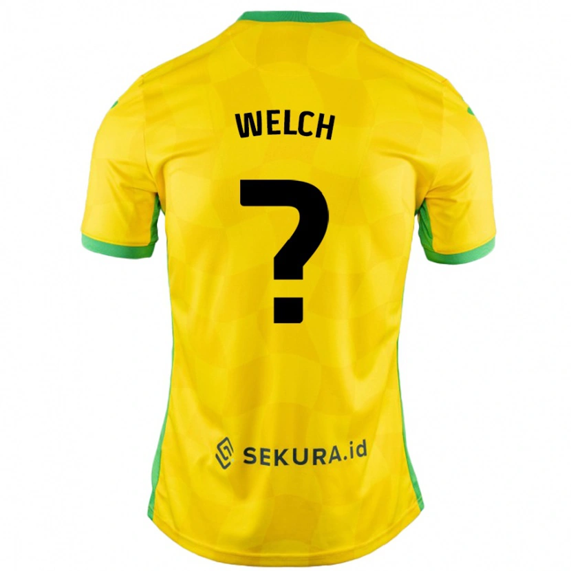 Danxen Hombre Camiseta Finley Welch #0 Amarillo Verde 1ª Equipación 2024/25 La Camisa México