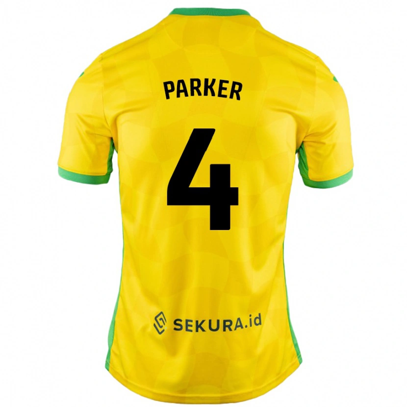 Danxen Hombre Camiseta Alice Parker #4 Amarillo Verde 1ª Equipación 2024/25 La Camisa México