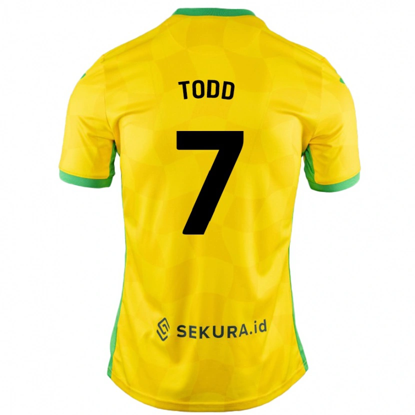 Danxen Hombre Camiseta Megan Todd #7 Amarillo Verde 1ª Equipación 2024/25 La Camisa México